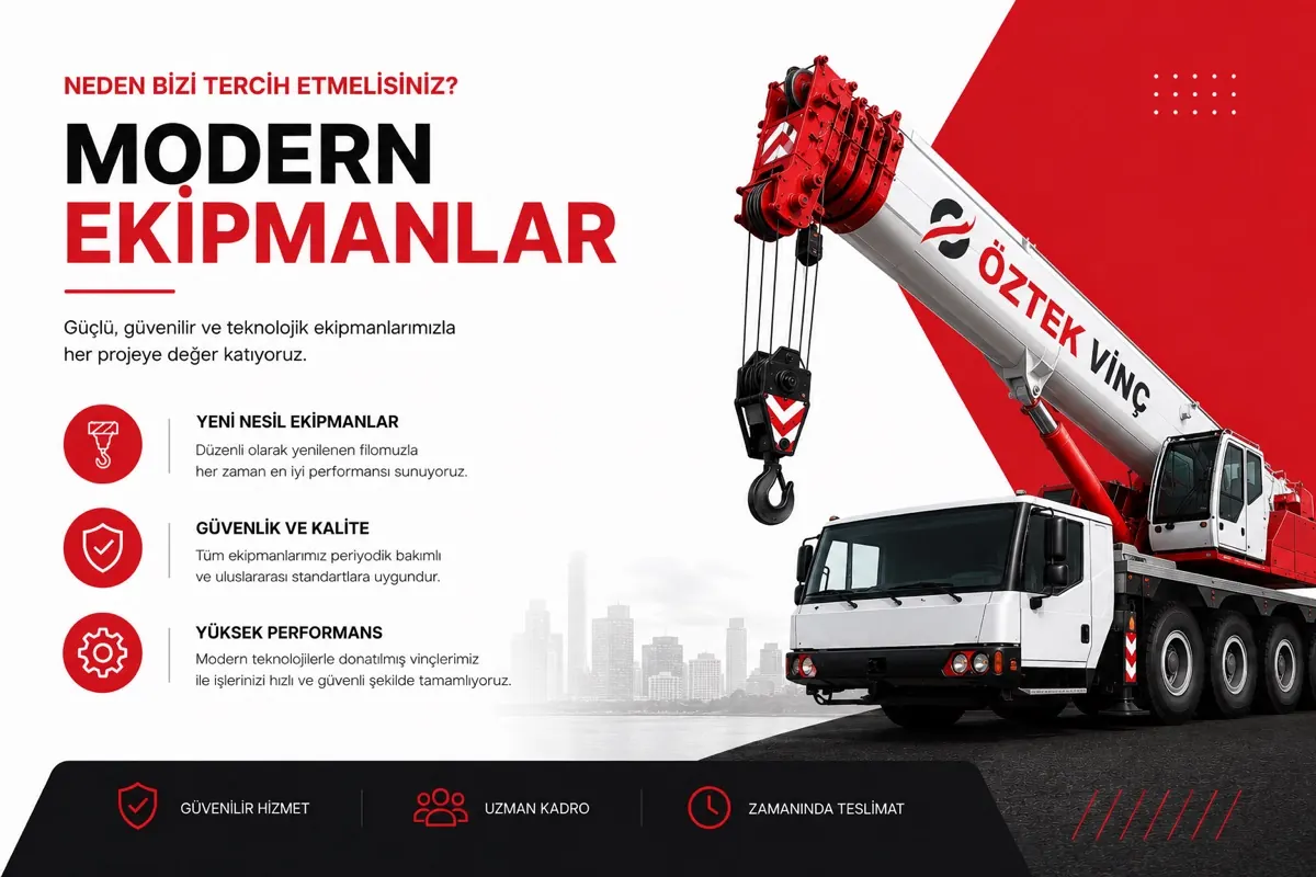 Modern ve bakımlı mobil vinç filosu - Öztek Vinç Gebze