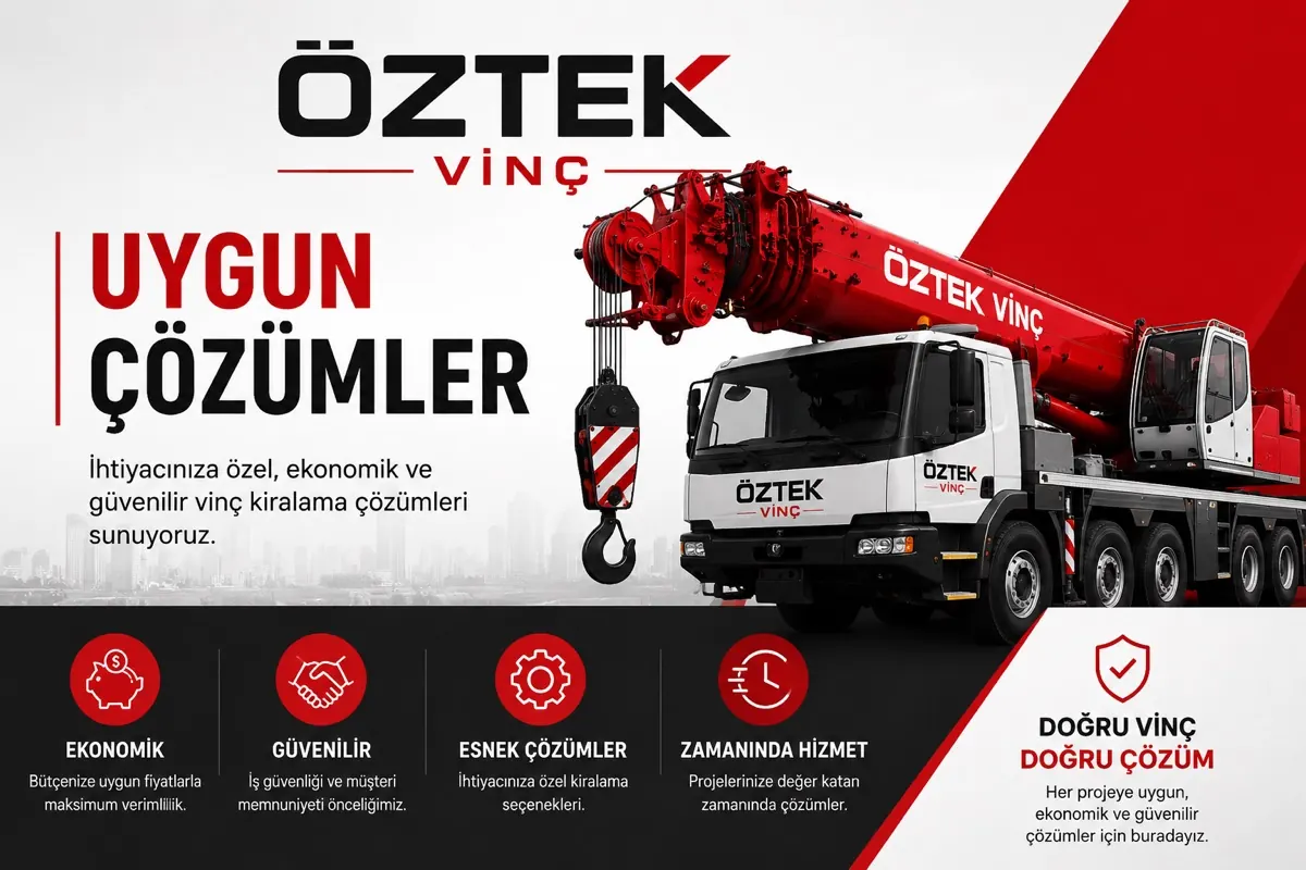 Gebze uygun fiyatlı vinç kiralama çözümleri - Öztek Vinç